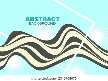 Linear vector wavy abstract background, lines in retro style.