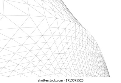 linear view of abstract 3d architecture