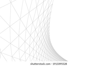 linear view of abstract 3d architecture