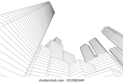 linear view of abstract architecture