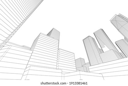 lineare Sicht abstrakter Architektur