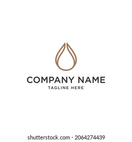 Linear water drop logo design