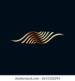 Linear wave motion vector drawing.