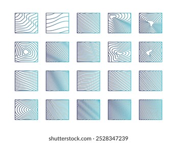 Linear Wave Wareframe Design Elements