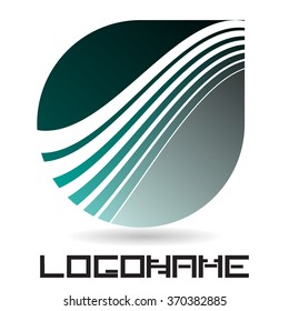 Linear Wavy logo for your design . Vector  Illustration. 