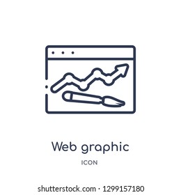 Linear web graphic icon from Marketing outline collection. Thin line web graphic icon isolated on white background. web graphic trendy illustration