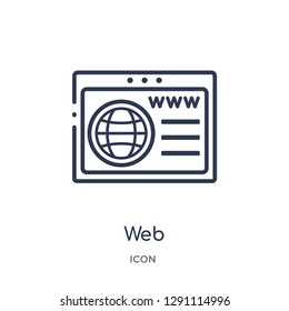 Linear web icon from Blogger and influencer outline collection. Thin line web vector isolated on white background. web trendy illustration