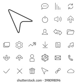Linear web icons set. Universal Web icon to use in web and mobile