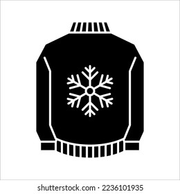 Linear winter sweater icon from Christmas outline collection. Thin line winter sweater icon. vector illustration isolated on white background.