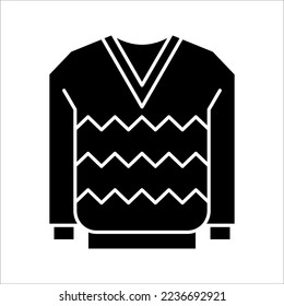 Linear winter sweater icon from Christmas outline collection. Thin line winter sweater icon. vector illustration isolated on white background.
