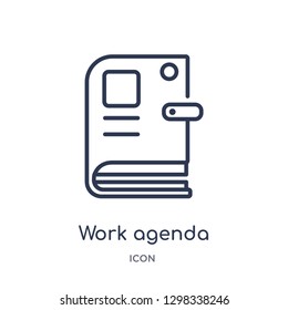 Linear work agenda icon from General outline collection. Thin line work agenda icon isolated on white background. work agenda trendy illustration