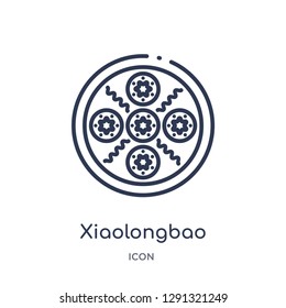 Linear xiaolongbao icon from Asian outline collection. Thin line xiaolongbao vector isolated on white background. 