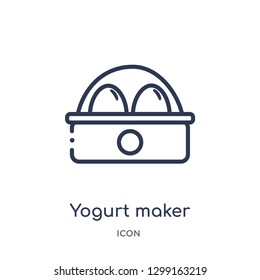 Linear yogurt maker icon from Kitchen outline collection. Thin line yogurt maker icon isolated on white background. yogurt maker trendy illustration
