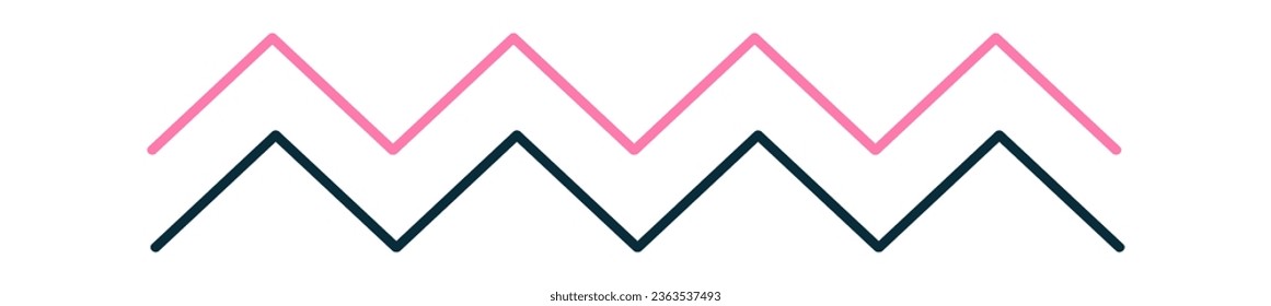 Linear Zigzag Element Vector Illustration