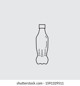 lineart bottle icon simple shape