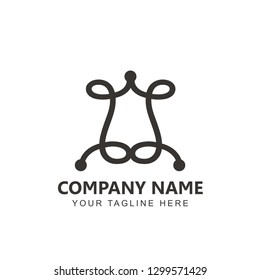Lineart Crown logo Design inspiration