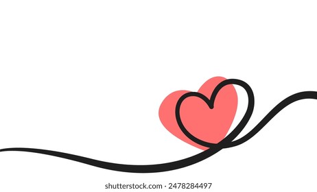 dibujo de lineart fondo de corazón. arte de línea signo de amor. dibujo de línea de corazón simple. Corazones Continuo Una Línea Dibujo. amor corazón lineart fondo. corazón doodle línea dibujo. amor doodle.