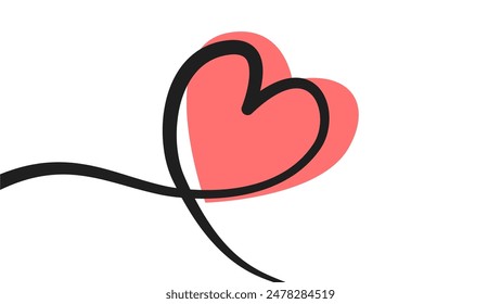 dibujo de lineart fondo de corazón. arte de línea signo de amor. dibujo de línea de corazón simple. Corazones Continuo Una Línea Dibujo. amor corazón lineart fondo. corazón doodle línea dibujo. amor doodle.