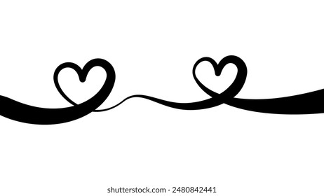 lineart drawing heart background. line art love sign. simple heart line art drawing. Hearts Continuous One Line Drawing. love heart lineart background. heart doodle line art drawing. love doodle.