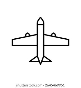 Lineart Icon airplane for tourism agency