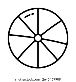 Lineart Icon beach ball for tourism agency