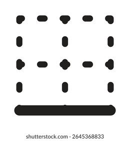 Lineart Icon bottom border. Typographic and Paragraph Tools for UI, Apps, and Web Design.