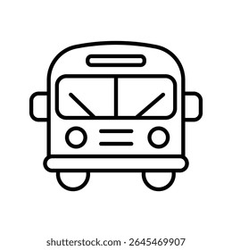 Lineart Icon bus for tourism agency