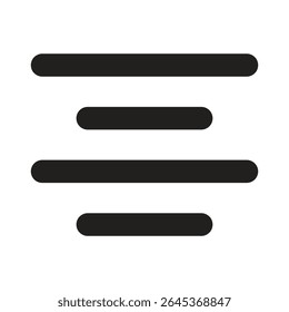 Lineart Icon center alignment. Typographic and Paragraph Tools for UI, Apps, and Web Design.