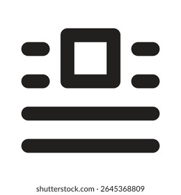 Lineart Icon center document layout