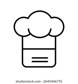 Lineart Icon chef hat perfect for menu cafe and food branding