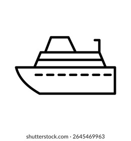 Lineart Icon cruise for tourism agency