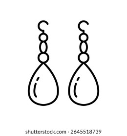 Lineart Icon earrings for festive cards invitations and social media