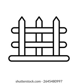 Lineart Icon fence for farm and agriculture themes