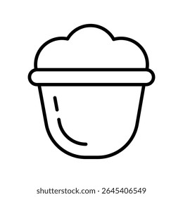 Lineart Ícone pé esfregar para marca de salão