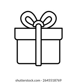 Lineart Icon gift for festive cards invitations and social media