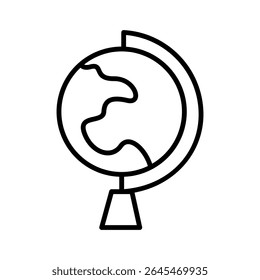 Lineart Icon globe for tourism agency