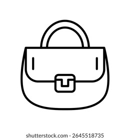Lineart Icon hand bag for festive cards invitations and social media