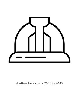 Lineart Icon hard hat for property management and housing service branding