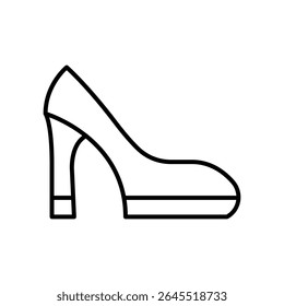 Lineart Icon high heels for festive cards invitations and social media