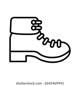 Lineart Icon hiking boots for tourism agency