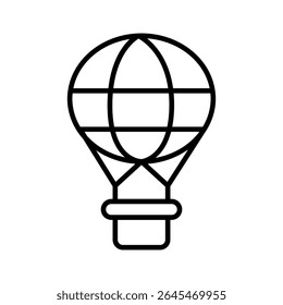 Lineart Icon hot air balloon for tourism agency