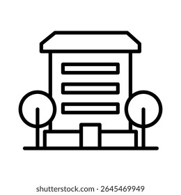 Lineart Icon hotel for tourism agency