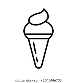 Lineart Icon ice cream perfect for menu cafe and food branding