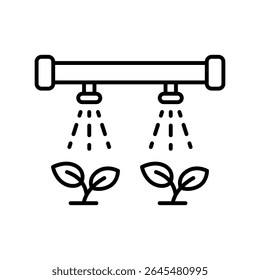 Lineart Icon irrigation for farm and agriculture themes
