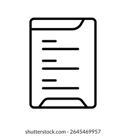 Lineart Icon itinerary for tourism agency