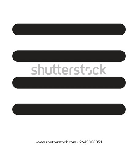 Lineart Icon justify alignment. Typographic and Paragraph Tools for UI, Apps, and Web Design.