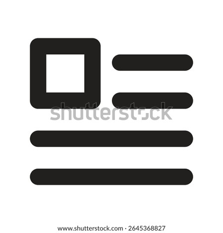 Lineart Icon left document layout