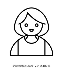 Lineart Icon mother for festive cards invitations and social media