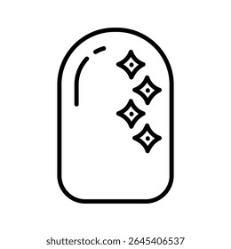 Lineart Icon nail art for salon branding