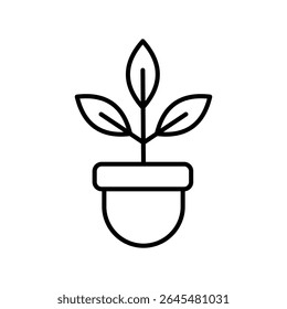 Lineart Icon replant for farm and agriculture themes